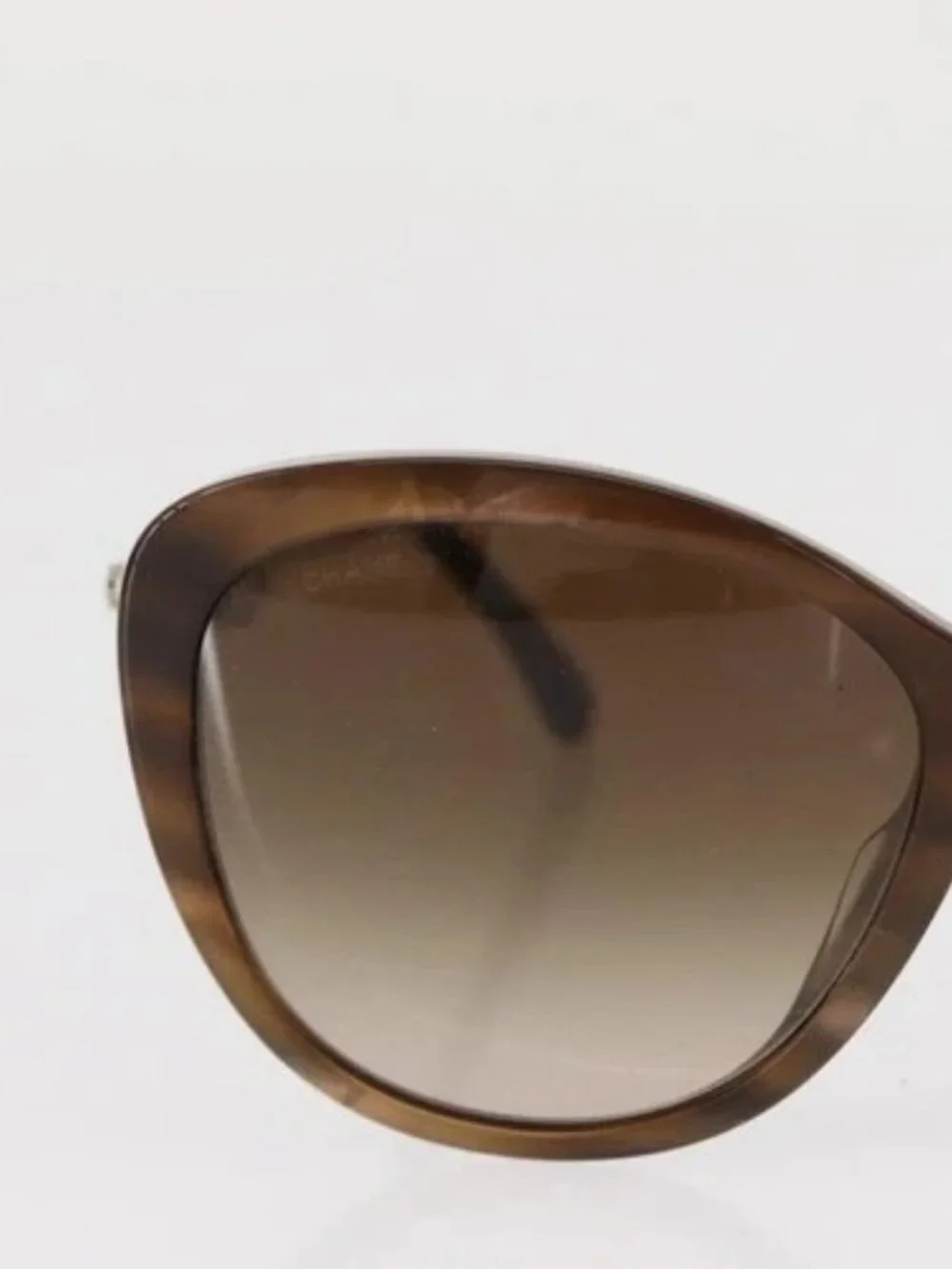 CHANEL Sunglasses plastic Brown CC Auth BA8711V